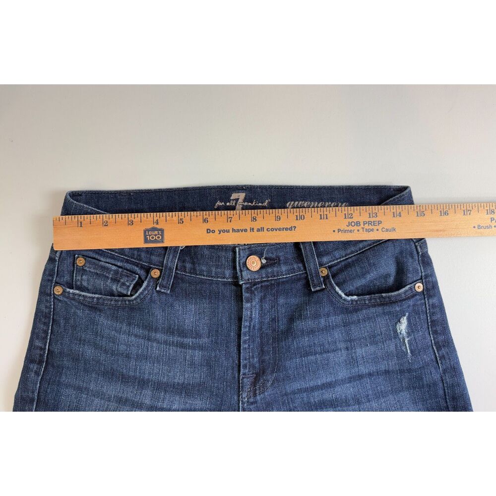 7 For All Mankind Women's Gwenevere Skinny Jeans Distressed Size 27 - Picture 8 of 12